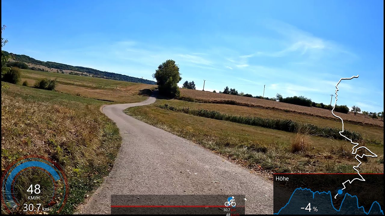 70 Minute uncut Virtual Cycling Workout Germany Garmin 4K Video