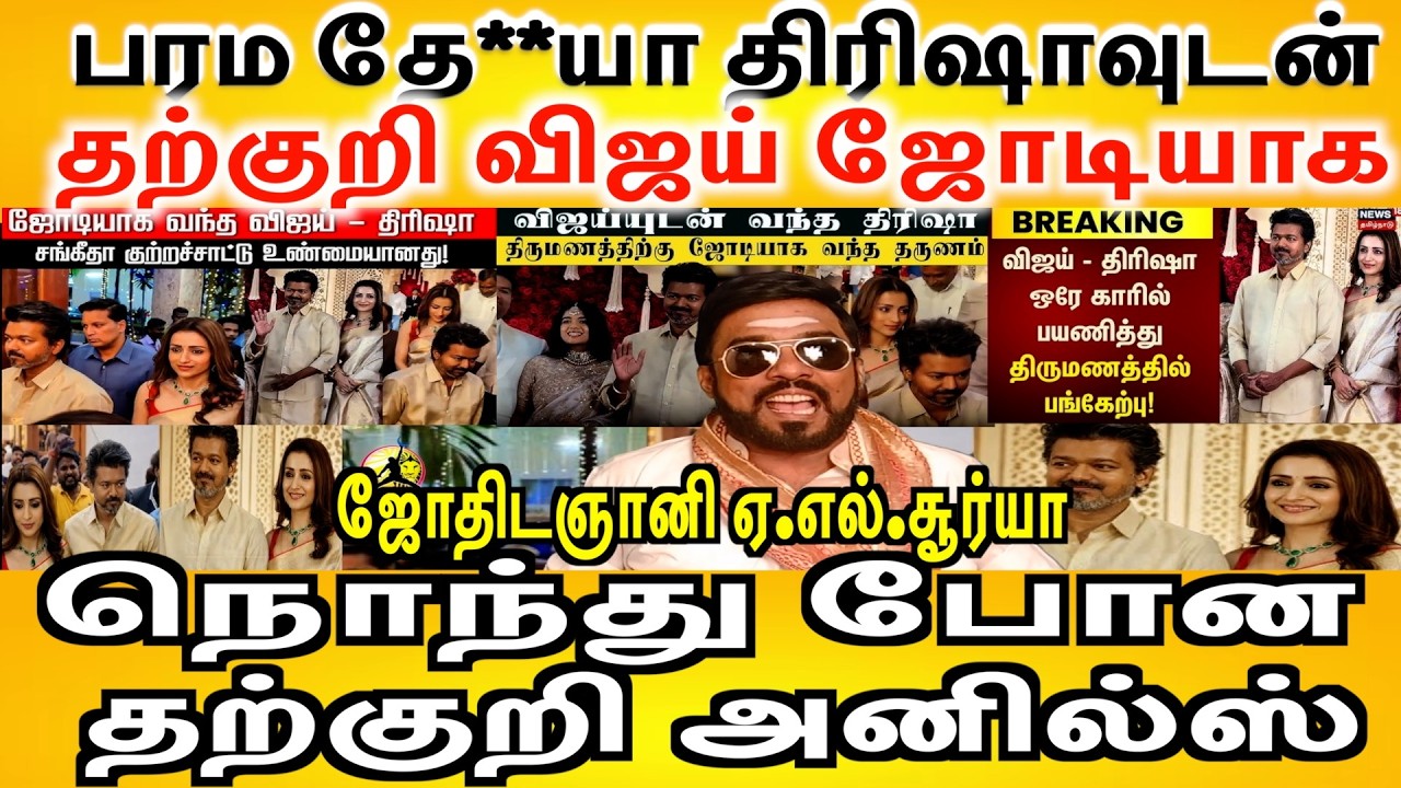 தற்குறி விஜய் பத்தினி திரிஷாவுடன் திருமணத்தில்|என்னவாகும் விஜய்யின் அரசியல் எதிர்காலம்|A.L.Suriya|