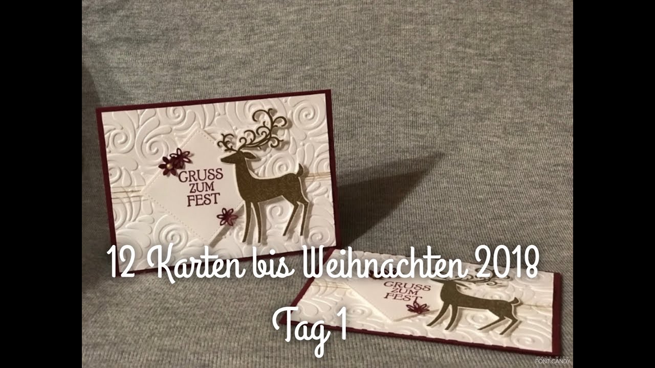 12 Karten bis Weihnachten 2018 | Tag 1 | mit Produkten von Stampin' Up!