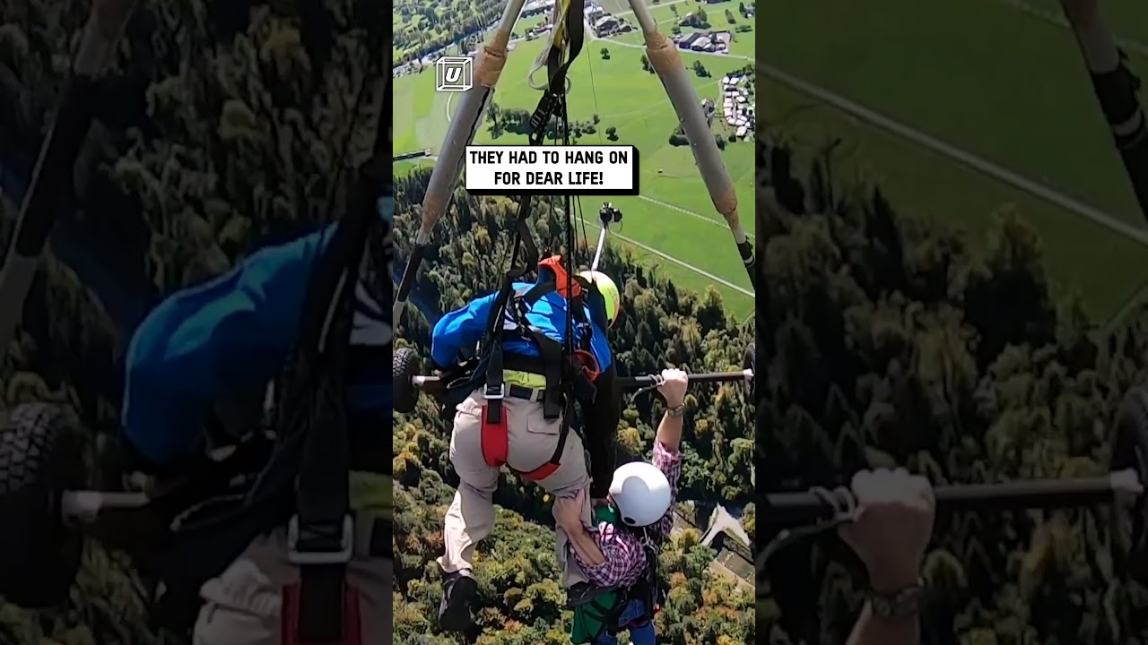 Hang glider barely hangs on 🫣🤦                      🎥: Chris Gursky via ViralHog
