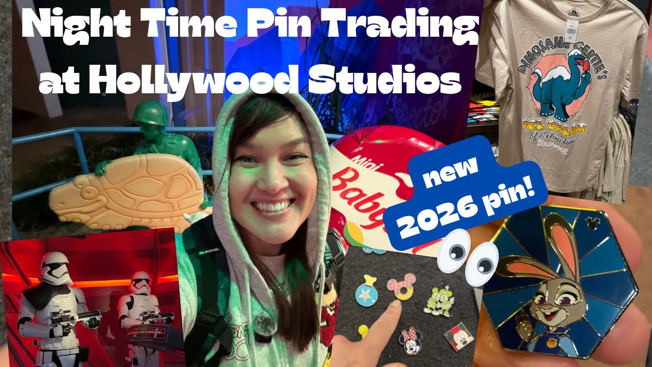 Nighttime Pin Trading at Hollywood Studios | New 2026 Hidden Disney Pins