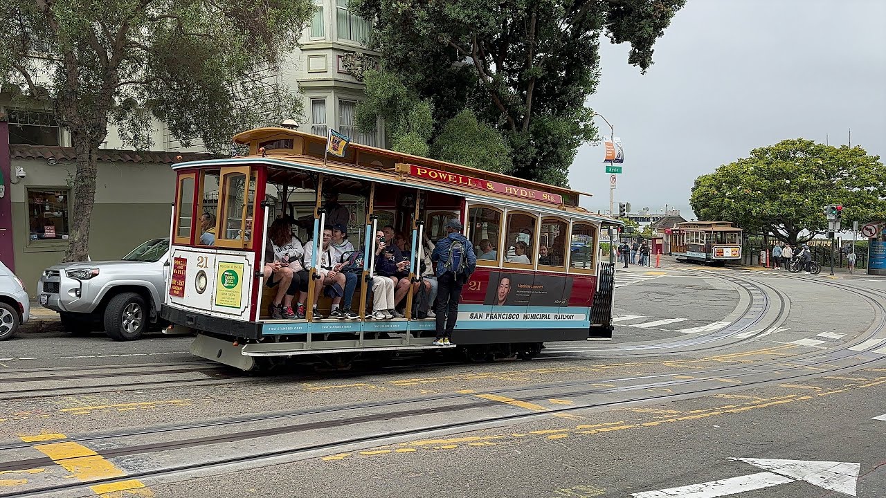 Assorted MUNI San Francisco Cable Car Action (7/10/24)