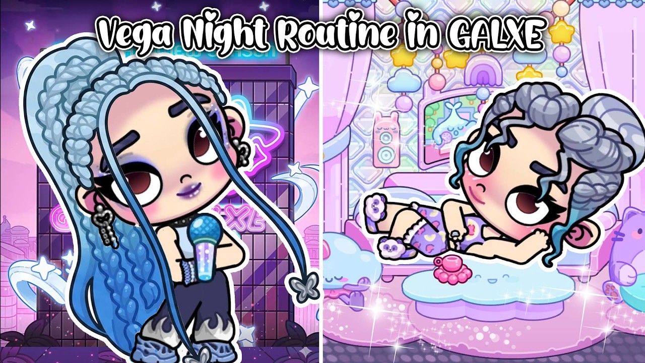 VEGA Night Routine in GALXE💙💜| Avatar World | Pazu