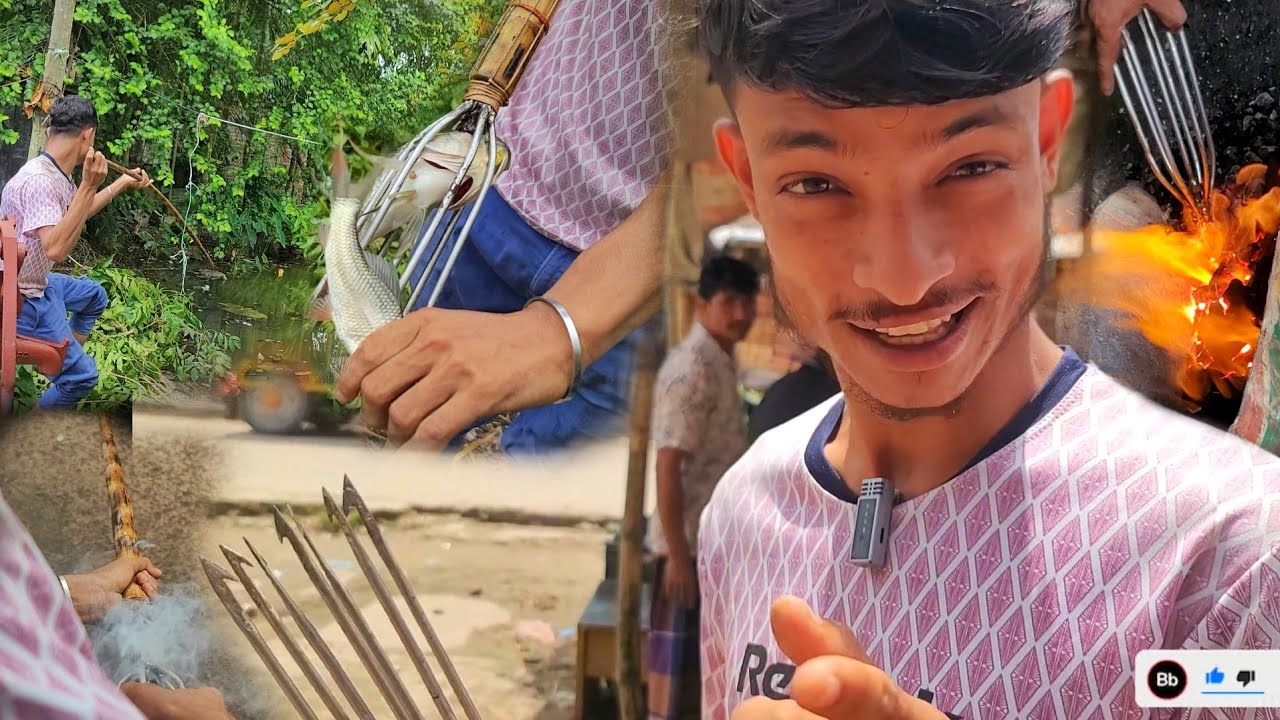 স্টিল দিয়ে টেটা তৈরি এবং টেটা দিয়ে মাছ শিকার/Bangladesh's Fishing Traditional Methods।