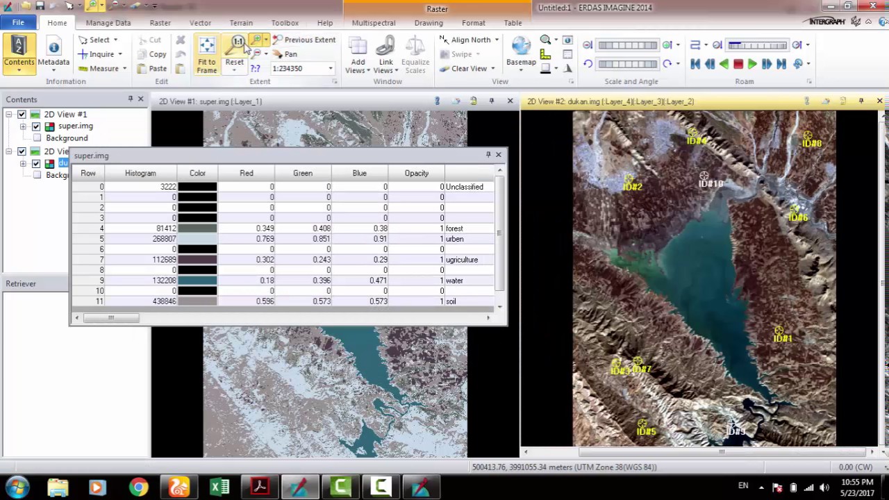 Accuracy assessment, Matrix union, Raster to vector in erdas imagine