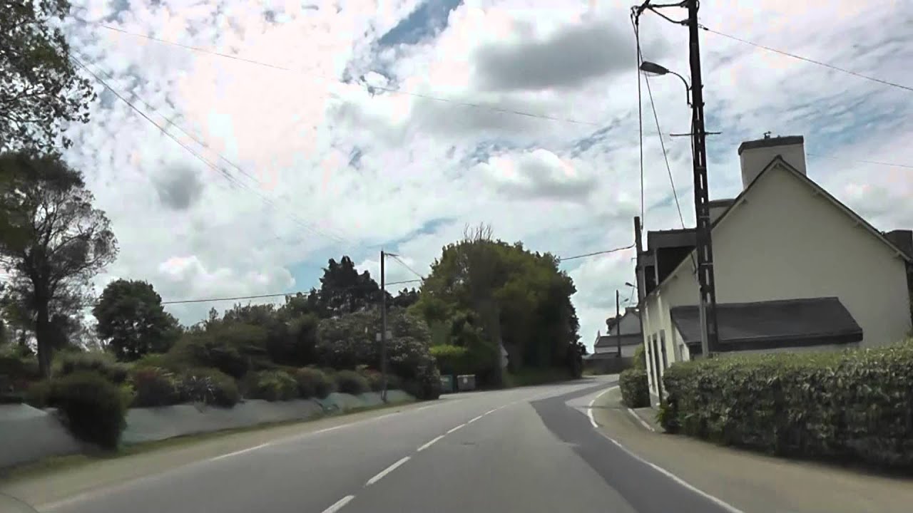 Driving On The D7 From 29150 Châteaulin To 29180 Locronan, Finistère, Brittany, France 27th May 2013