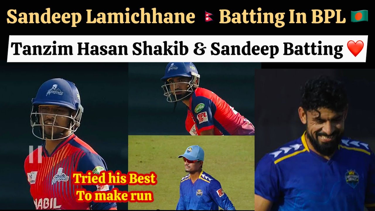 Sandeep Lamichhane Batting In Bangladesh Premier League , Finally Sandeep Comeback In BPL