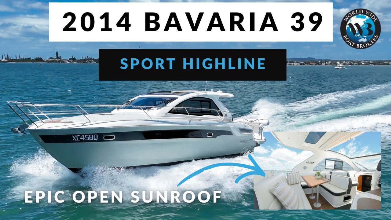 Sea Trial out to Moreton and tour inside this Bavaria 39 Sport Highline with James. EPIC SUNROOF!