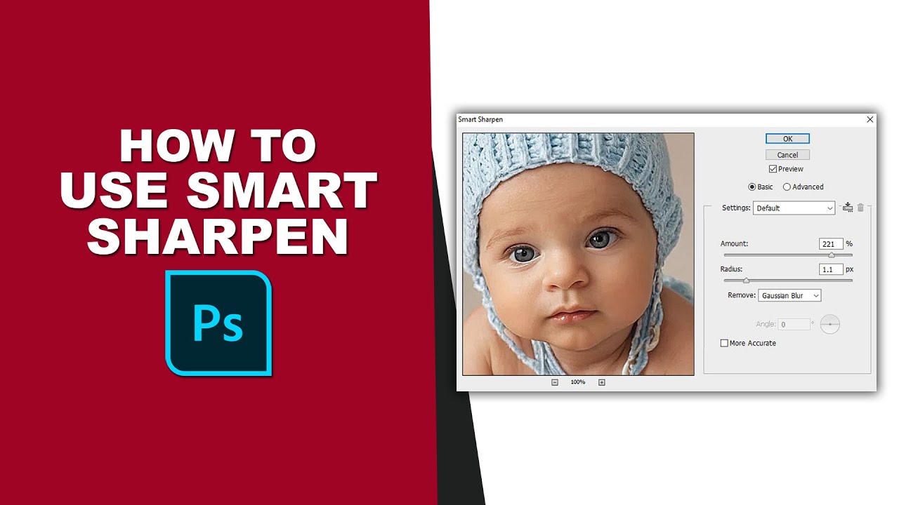 how to use smart sharpen in photoshop