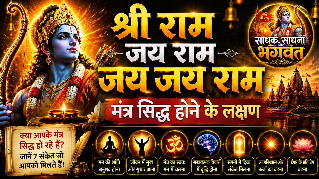 श्री राम जय राम जय जय राम मंत्र सिद्ध होने के लक्षण