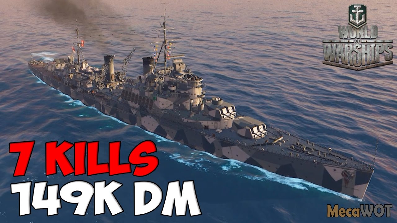 World of WarShips | Fiji | 7 KILLS | 149K Damage - Replay Gameplay 1080p 60 fps