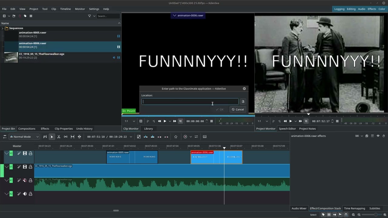 GLAXNIMATE - LINUX - CORRIGINDO O PATH CORRETO NO KDENLIVE