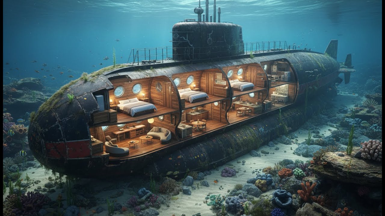 Building a House Under the Sea (ASMR) – Step By Step Luxury Submarine Home Build