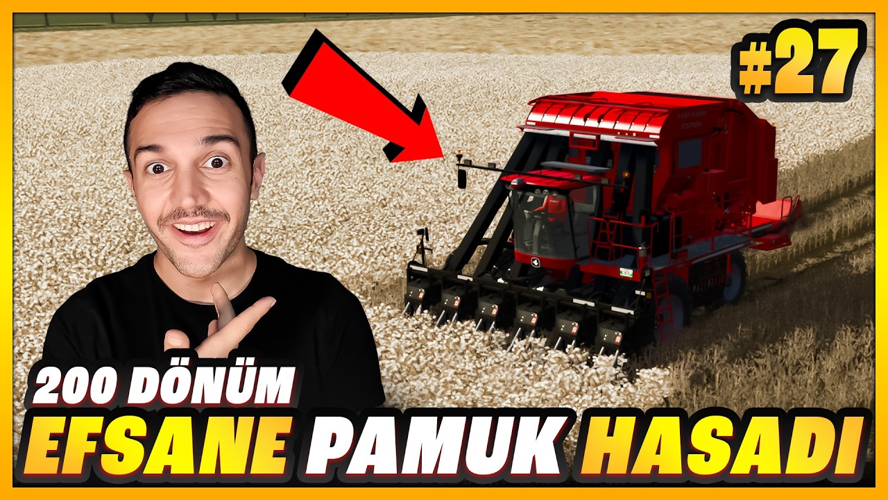 200 DÖNÜM TARLADAN PAMUK HASADI🌾💰 | FS25 Mega #27