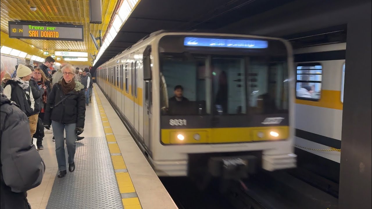 BUSY MILAN METRO LINE M3! Riding the ATM 8000 Series Train from Centrale FS to Missori