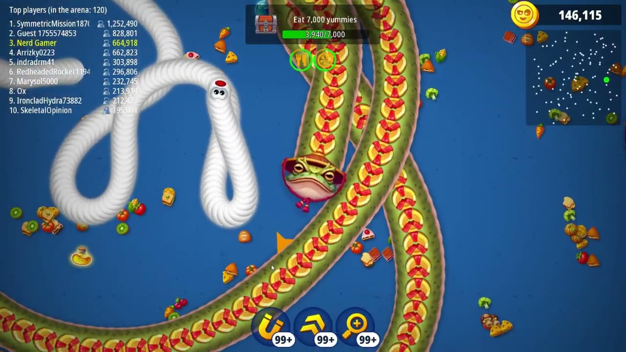 🐍WORMSZONE.IO | Giant Slither Snake TOP 01 / Epic Worms Zone Best Gameplay!