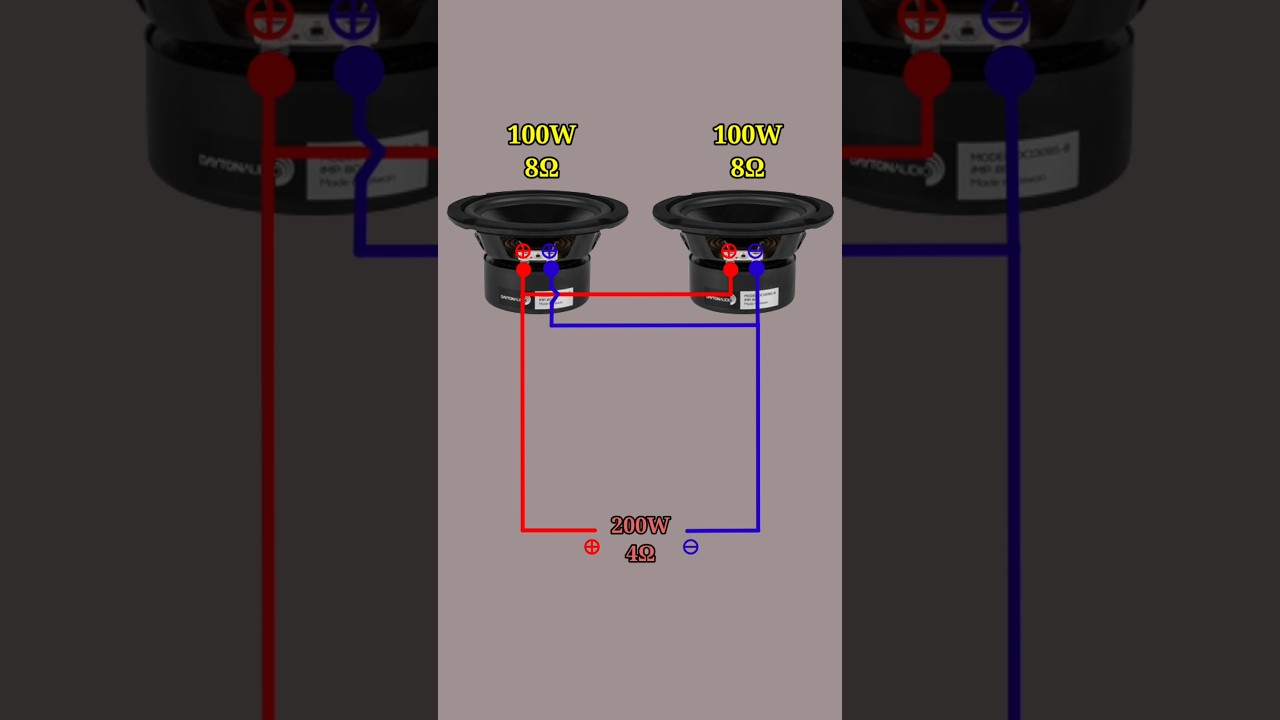 Speaker parallel connection #electronic #diy #shorts