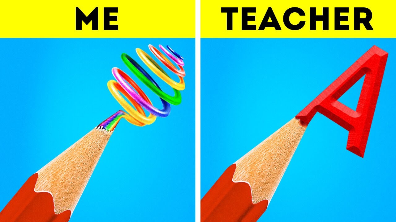 Teacher VS Student || DIY School Hacks For Smart Students
