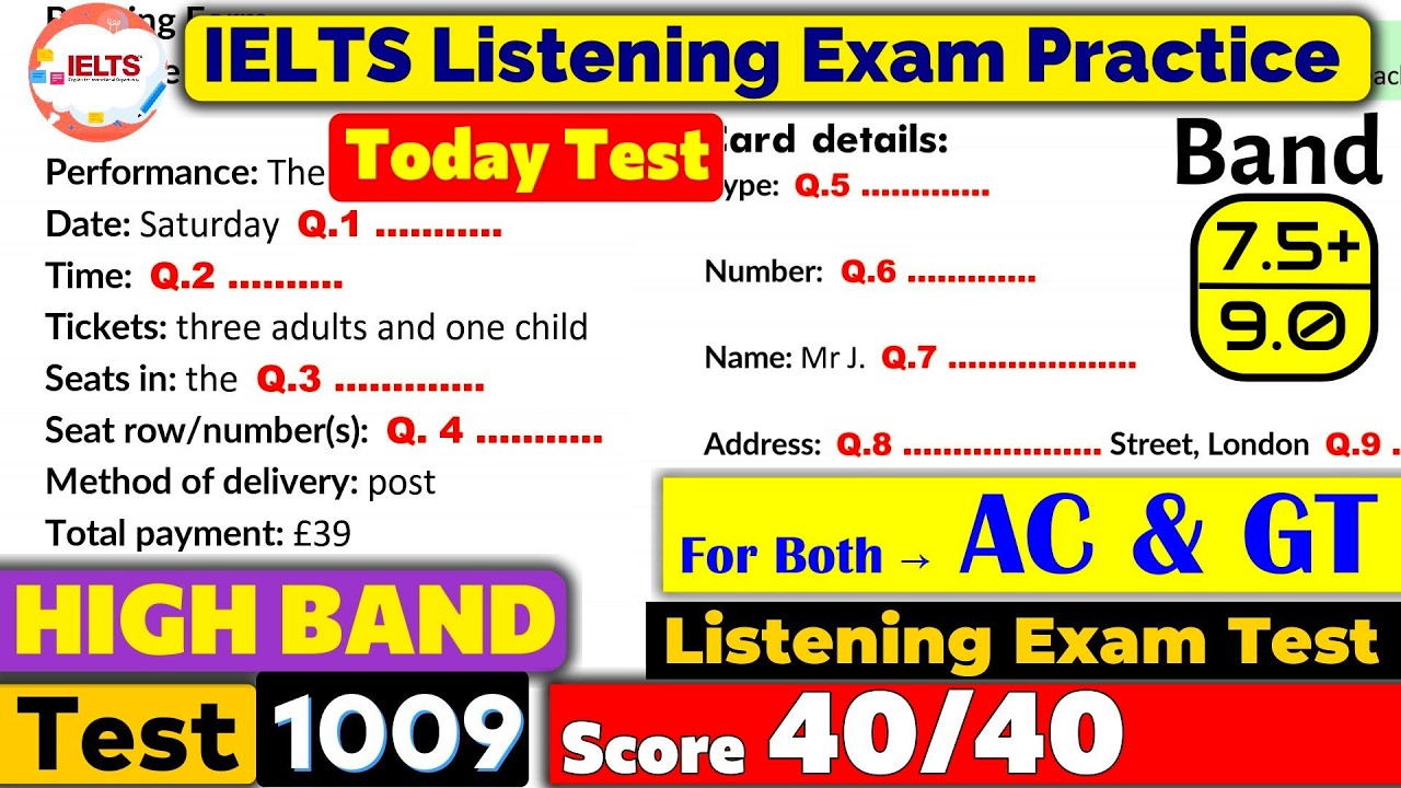 IELTS Listening Practice Test 2026 with Answers | Recent Exam - 26.04.2026 | listening test