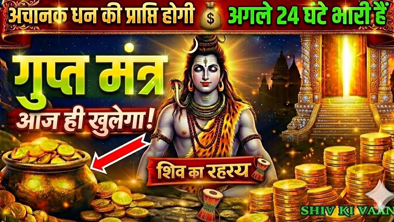 🕉️अचानक धन की प्राप्ति होगी 💰 अगले 24 घंटे भारी है।। #mahadev #motivation #shivkivaani