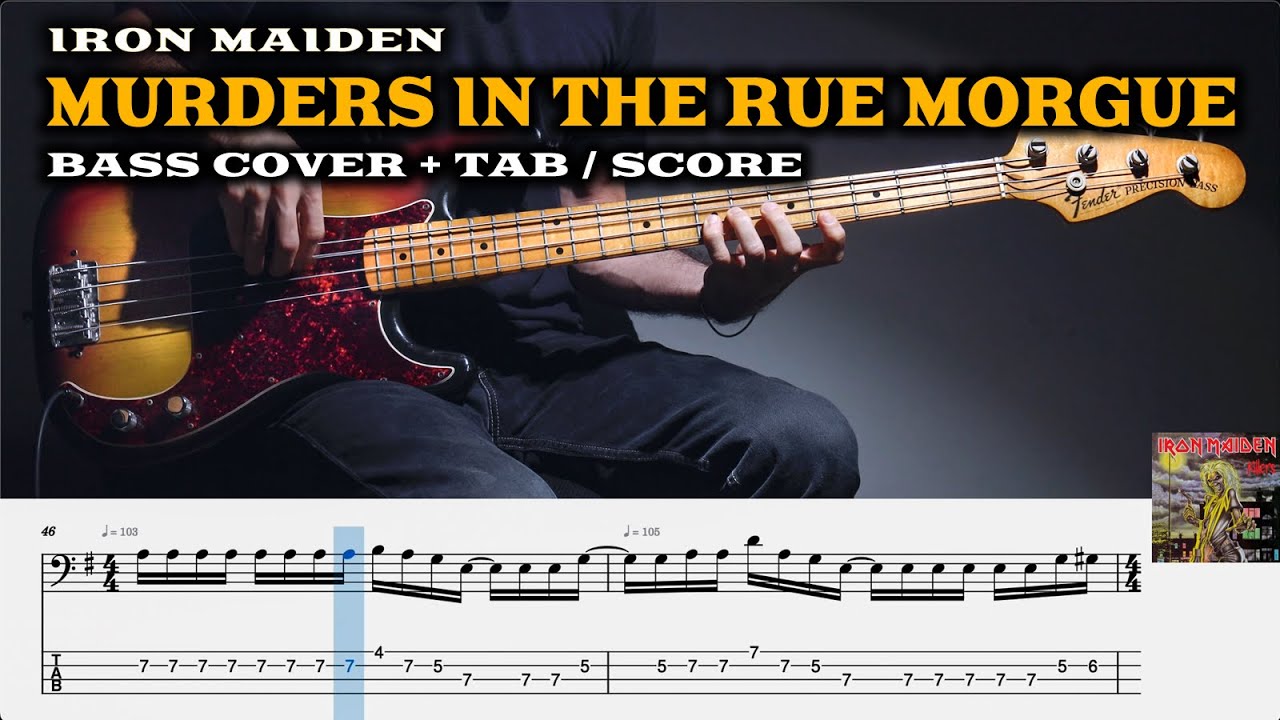 Iron Maiden - Murders In The Rue Morgue - [BASS COVER / TRANSCRIPT]