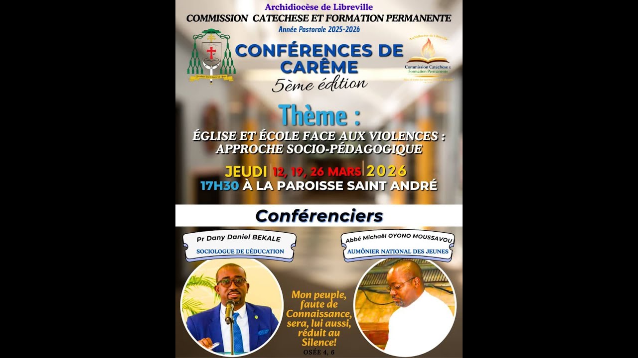 CONFÉRENCE DE CARÊME 5ᵉ ÉDITION