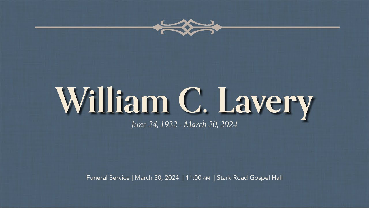 Funeral Service for William Lavery