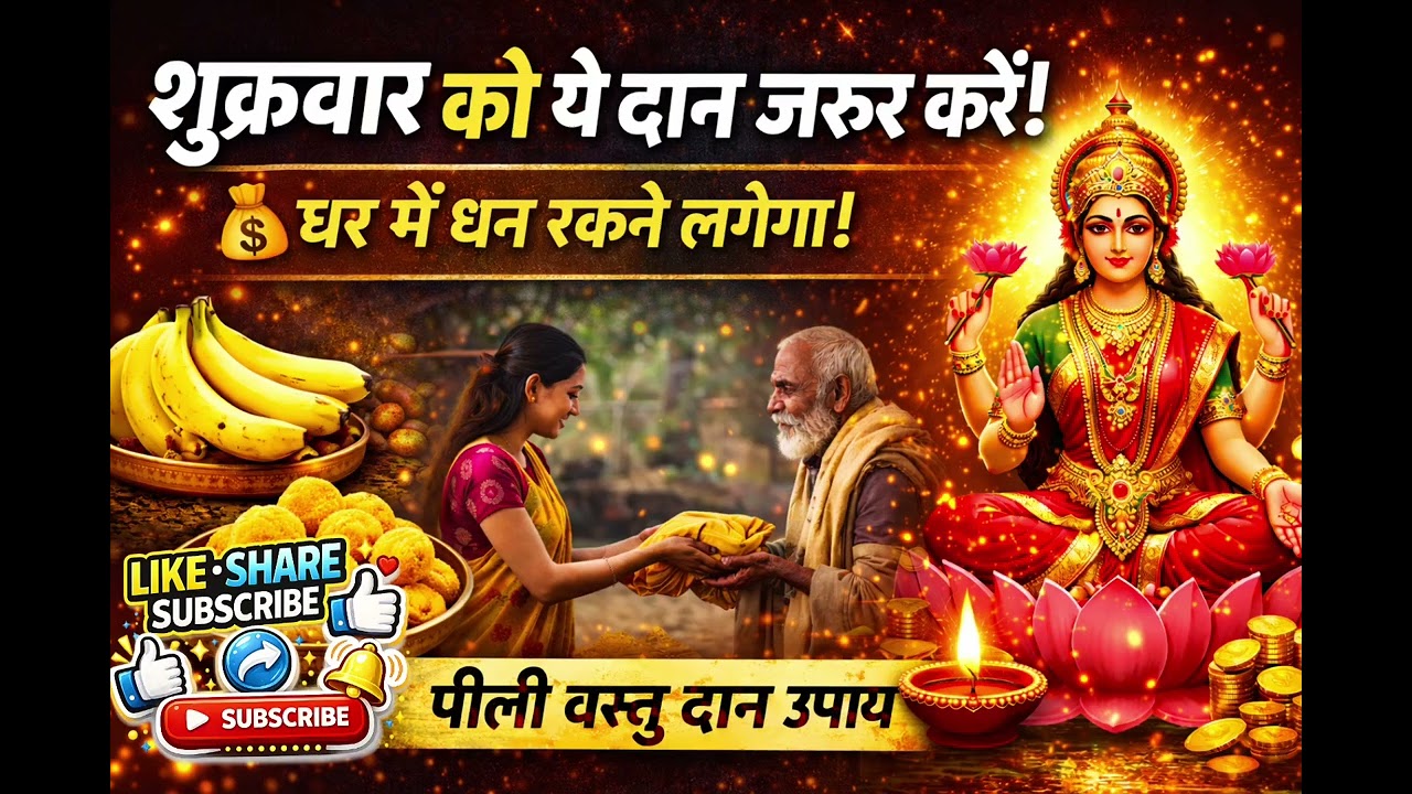 🙏🙏शुक्रवार को पीली वस्तु दान क्यों करें✔ क्या दान करना चाहिए✔ सही विधि क्या है🙏🙏#bhakti #कर #upay 