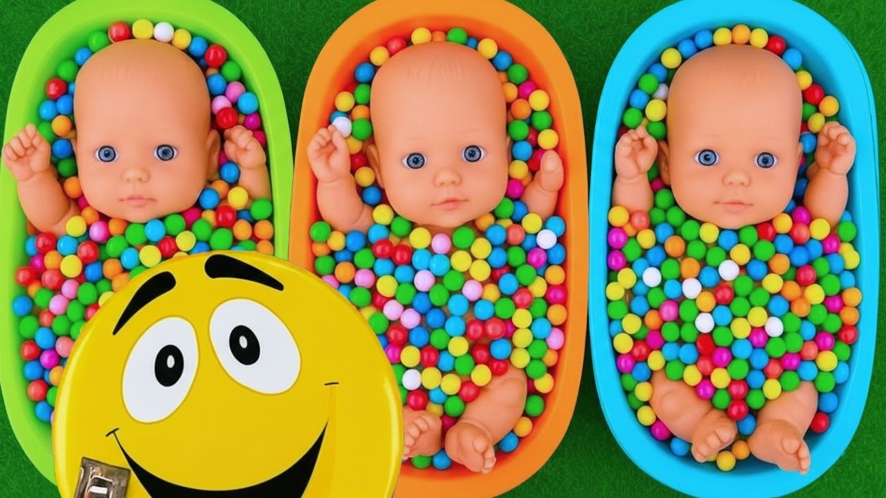 12 Minutes Satisfying with Full of 3 Rainbow BathTubs Candy with M&M's & Magic Slime Cutting Video