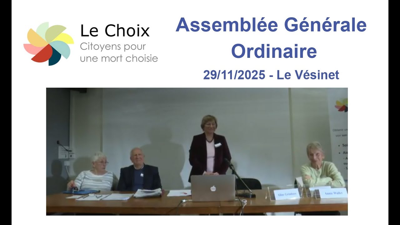 Assemblée Générale Ordinaire de l'association Le Choix - 29/11/2025 au Vésinet