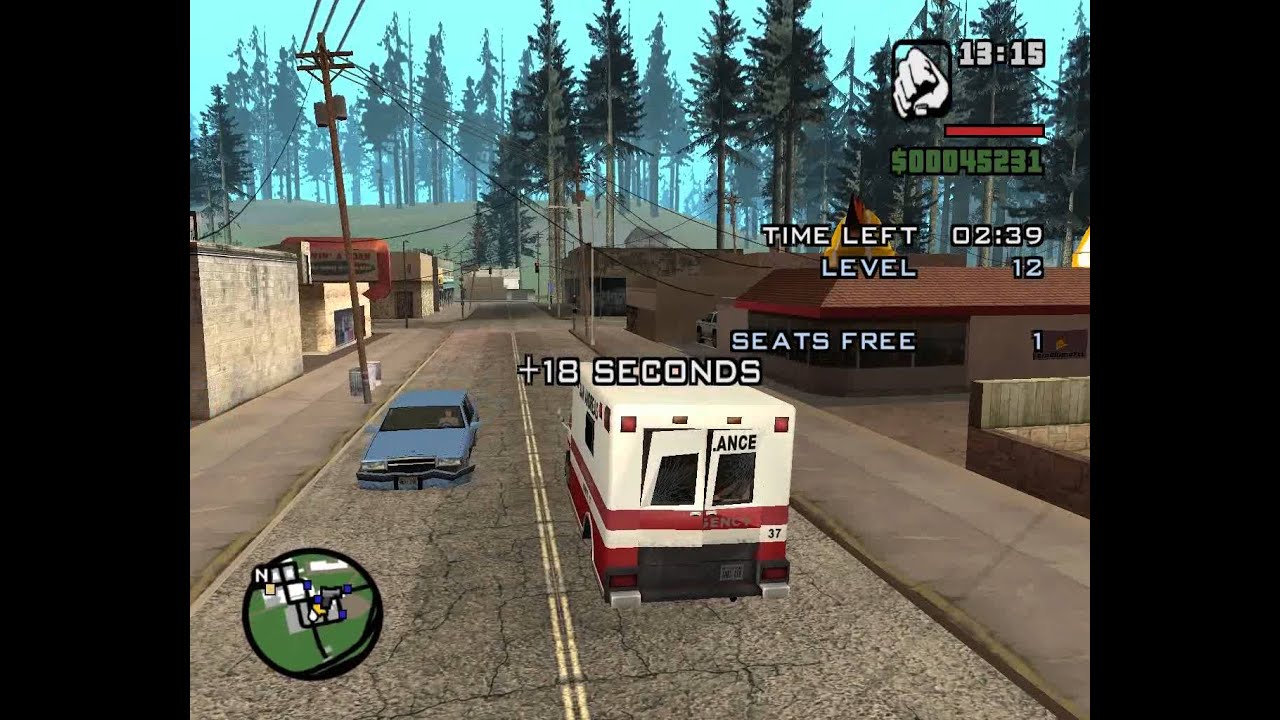 GTA San Andrea Ambulance/Paramedic Missions 100% complete!
