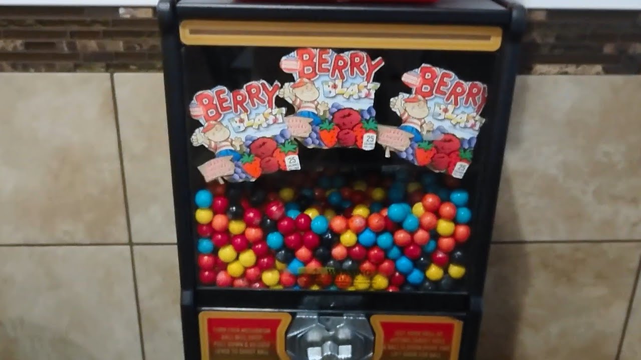 Berry Blast Gumballs in a Gum Ball Machine Game at a Chinese Restaurant