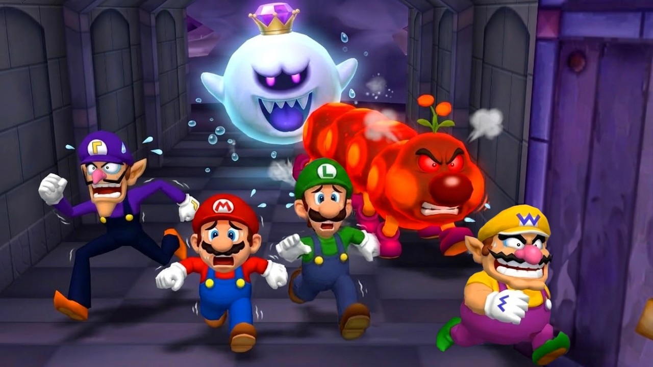 Mario Party Game Cube [4~7] All Lucky Minigames - Mario VS Luigi VS Wario VS Waluigi (Master COM)