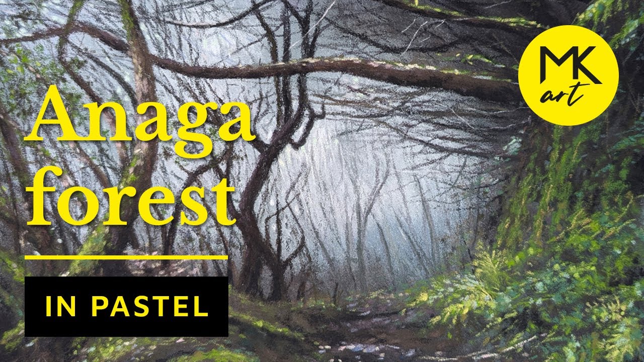 Anaga forest, painted in pastel | Anaga Wald, gemalt mit Pastellkreiden