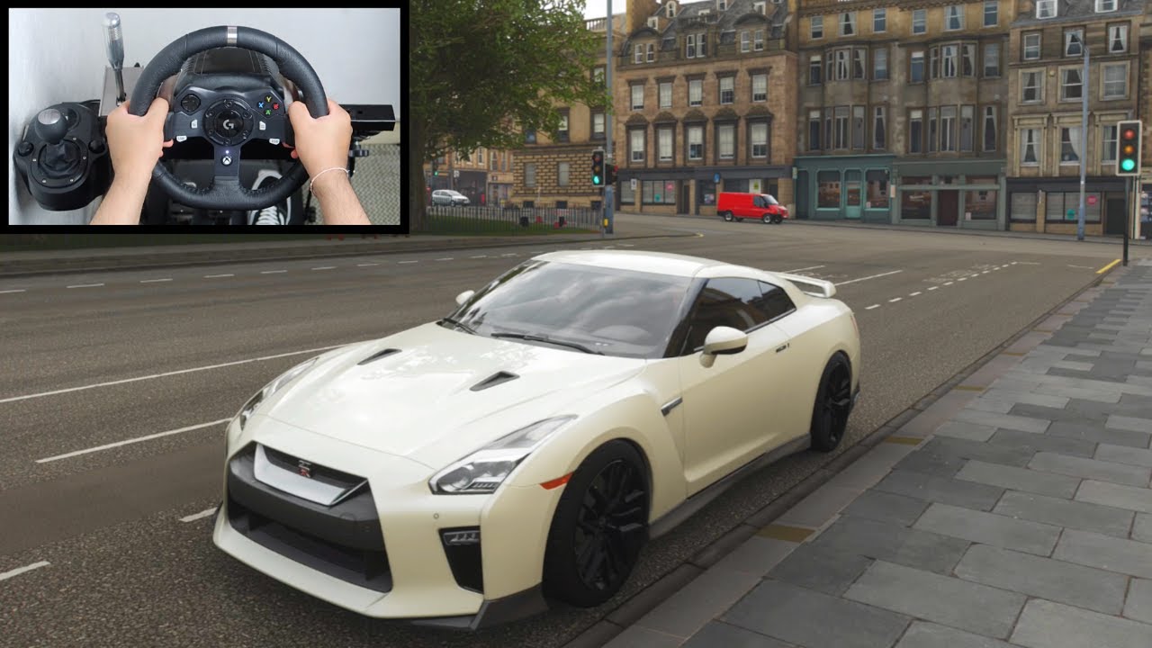 Forza Horizon 4 Nissan GTR R35 (Steering Wheel + Paddle Shifter) Gameplay
