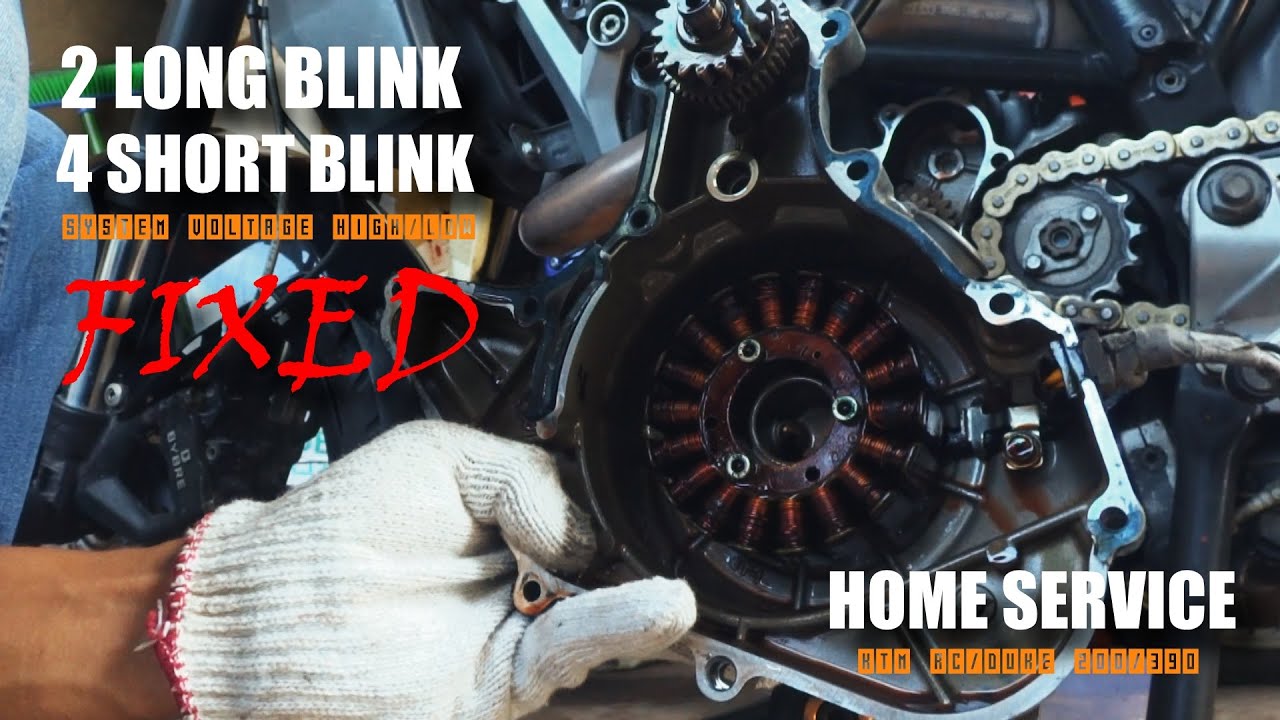 KTM DUKE/RC 200/390 - System Voltage Low/High - 2 Long Blink 4 Short Blink - Charging Problem Fixed