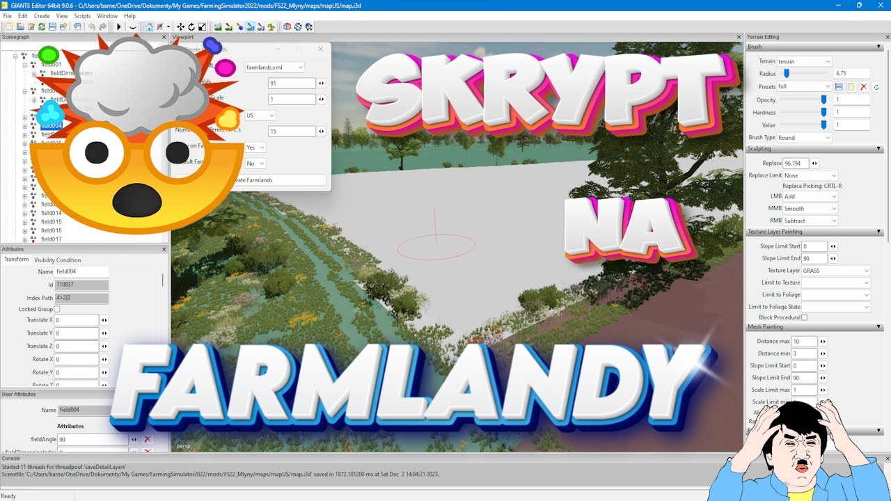 ❗️ PORADNIK ❗️Skrypt na robienie farmlandów w FS22.