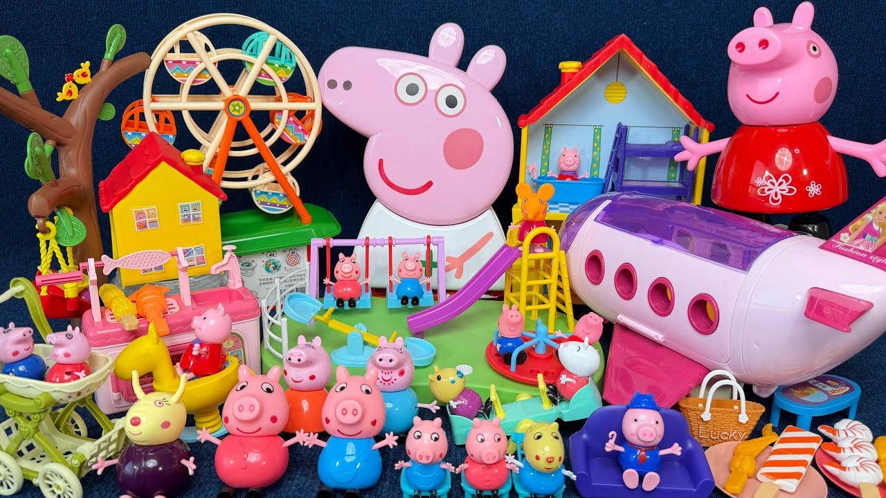 11 Minutes of super satisfying unboxing: Peppa Pig's big airplane and castle.ASMR|Review Toys