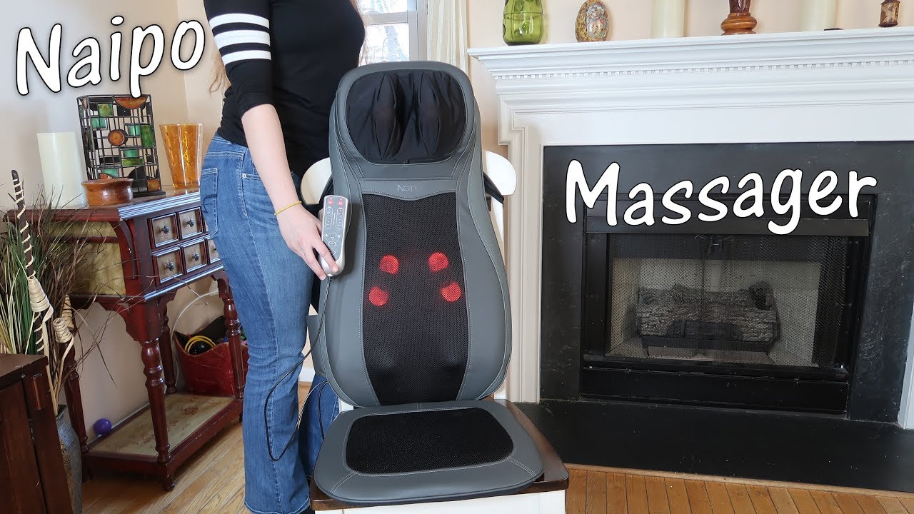 🌼NAIPO BACK MASSAGER SHIATSU SEAT CUSHION (Heat & Vibration) Rolling Kneading Review 👈