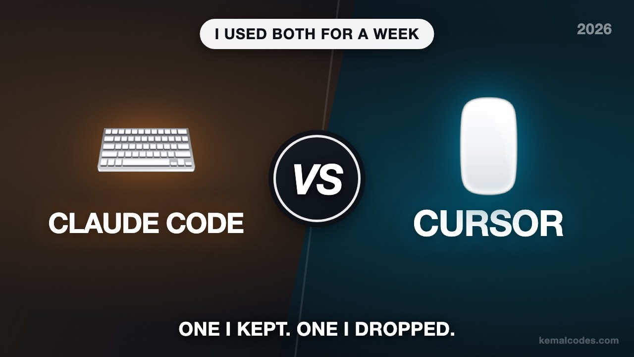 Claude Code vs Cursor: I Used Both for a Week (2026)