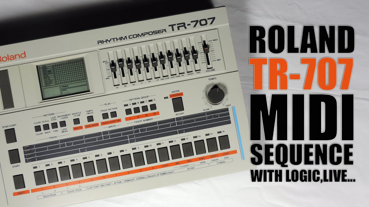Roland Tr-707 séquence en midi externe avec votre logiciel MAO : Tuto FR