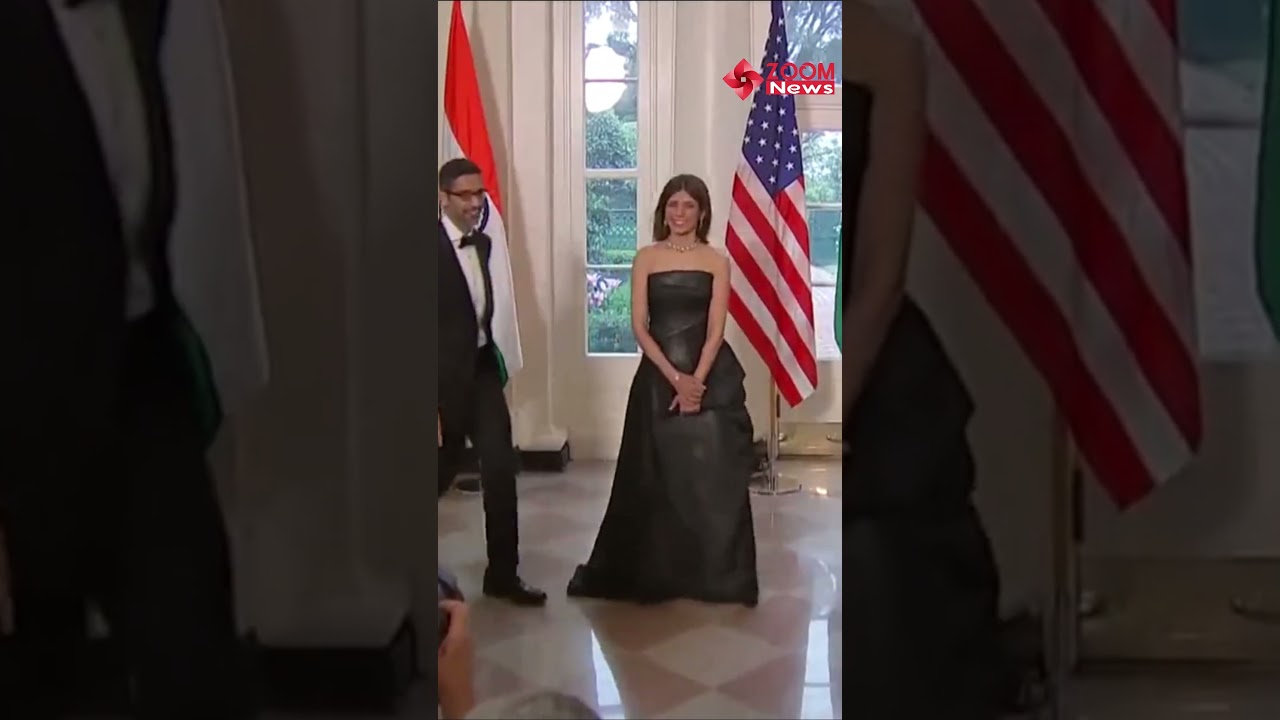 Google CEO Sundar Pichai arrives at the White House for the State dinner