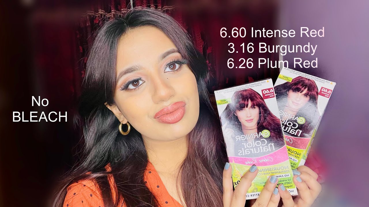 Garnier Color Naturals Review | Intense Red | Burgundy | Plum Red