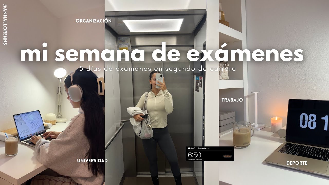 una semana en mis ex&aacute;menes de universidad | mucho estudiar, trabajar y llegando a todo como puedo
