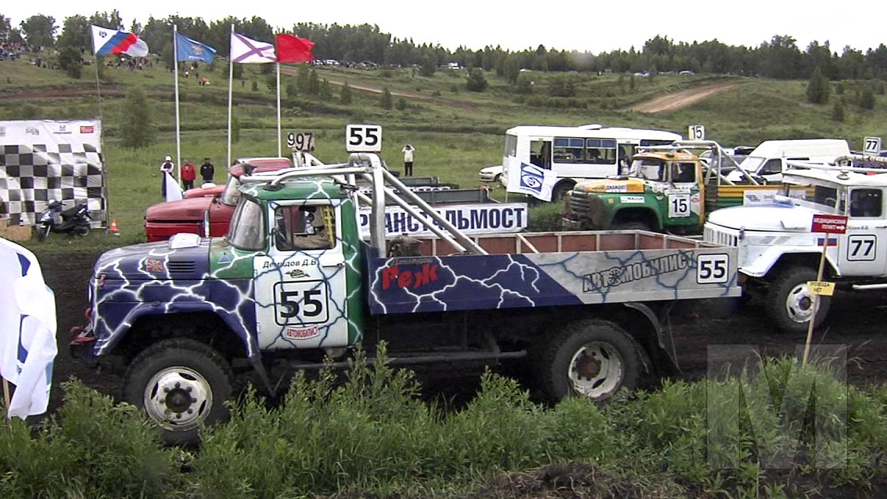Автокросс Курган 2016.Зил-130 .Финалы с одной камеры.