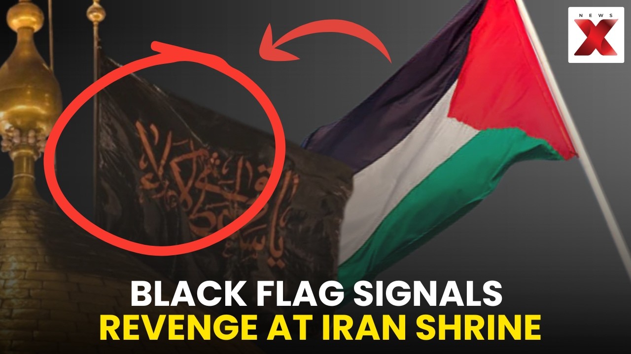 IRAN IN MOURNING: IRAN RAISES BLACK FLAG AT HOLY SHRINE AFTER KHAMENEI DEATH