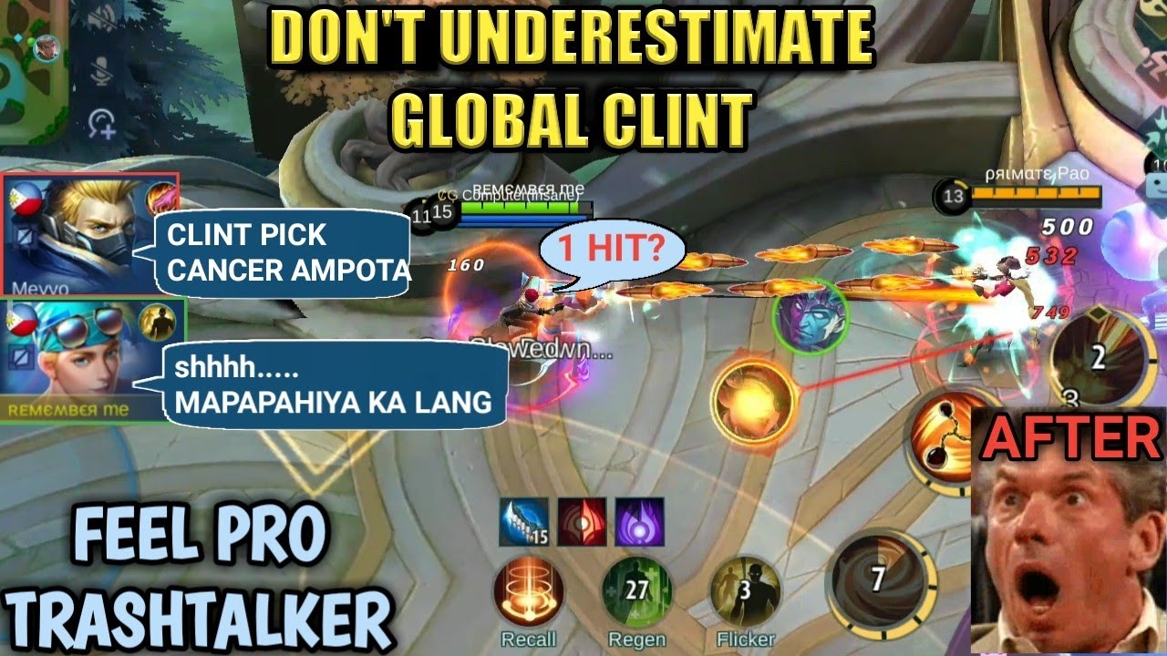 FEEL PRO TRASHTALKER | HE TRASHTALK ME BY JUST PICKING CLINT | NAPAHIYA TULOY | MOBILE LEGENDS