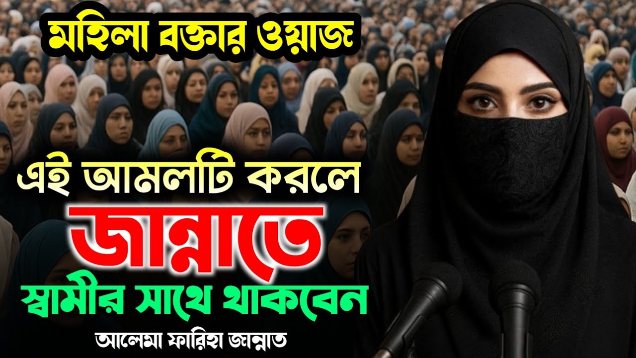 এই আমলটি করলে জান্নাতে স্বামীর সাথে থাকবেন । মহিলা বক্তার নতুন ওয়াজ । Mohila Boktar Waz