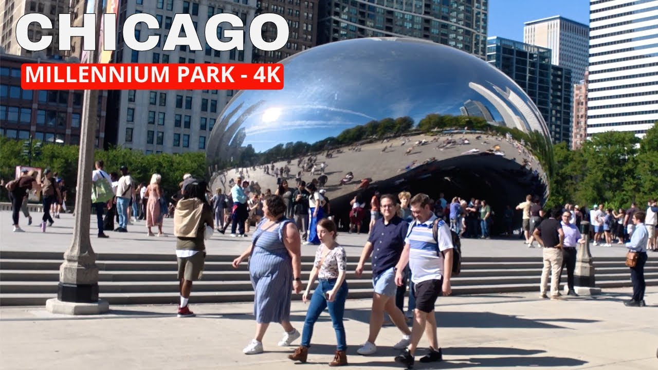 **🌆 Millennium Park Chicago 🇺🇸 -  Walking Tour in Stunning 4K**