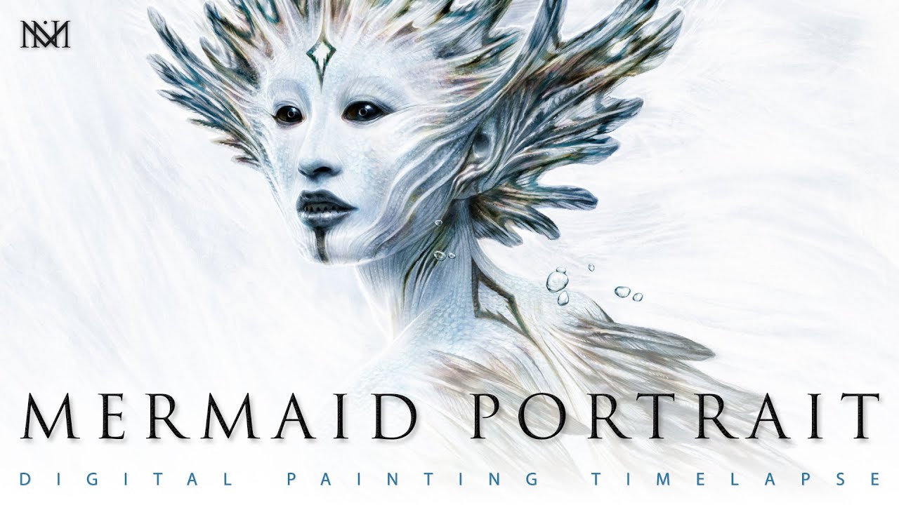 Digital Art Painting - Fantasy Art - How To Paint A Mermaid - Timelapse